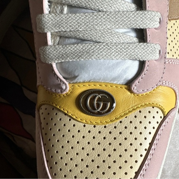 Gucci Lovelight Screener sneakers sz W11 M9.5 EU42 New in box pink leather - Picture 8 of 10